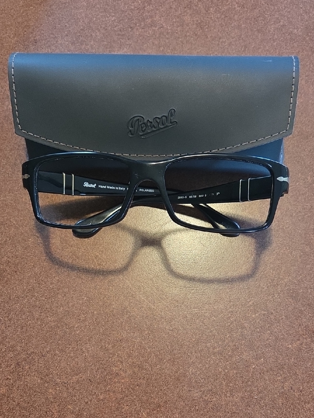 Persol PO 2803-S Vintage Black Replacement Frames Only 58mm with Case